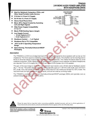 TPA0243DGQR datasheet  